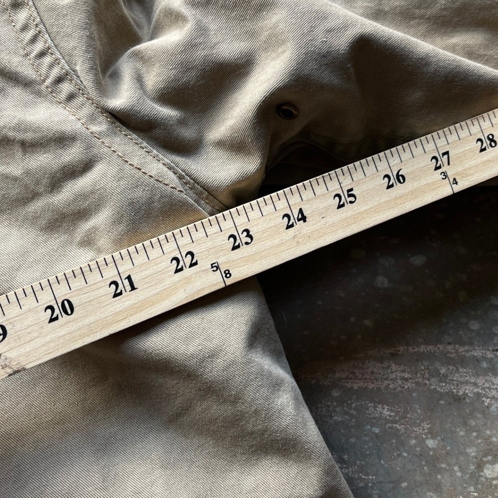 VTG 90s Abercrombie Fitch Mens XL Tan Sherpa Lined Bomber Deck Jacket Distressed - Picture 7 of 10